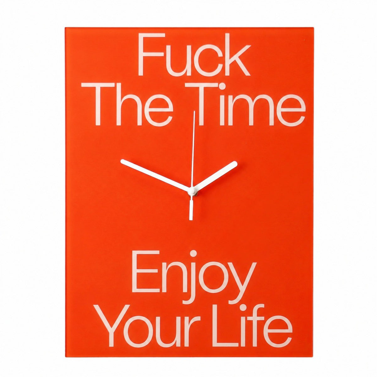 Silent Wall Clock, Nordic Minimalist, for Living Room Bedroom – Orange / 30 x 21 cm