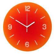 Round Sunset Art Silent Wall Clock, Frameless Nordic Decor for Living Room – Setting Sun / Large, 30 x 30 cm