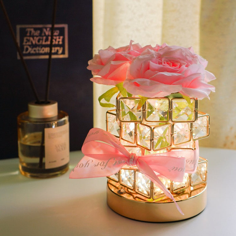 Rose Atmosphere Night Light, Romantic Christmas Gift Table Lamp, Bedside Decor for Girls