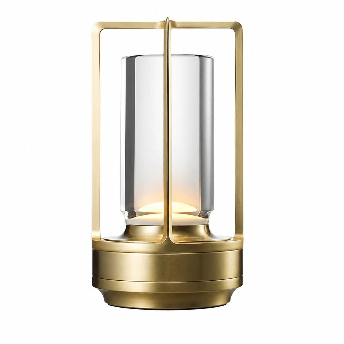 Retro Japanese LED Table Lamp, Dimmable USB Charging, Minimalist Metal Night Light for – Button-gold