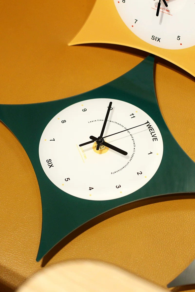 Pillow-Shaped Art Wall Clock, Dark, Frameless 3 mm Panel, Modern Decor