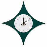 Pillow-Shaped Art Wall Clock, Dark, Frameless 3 mm Panel, Modern Decor – Time Dashboard, Dark Green