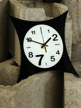 Pillow-Shaped Art Wall Clock, Dark, Frameless 3 mm Panel, Modern Decor