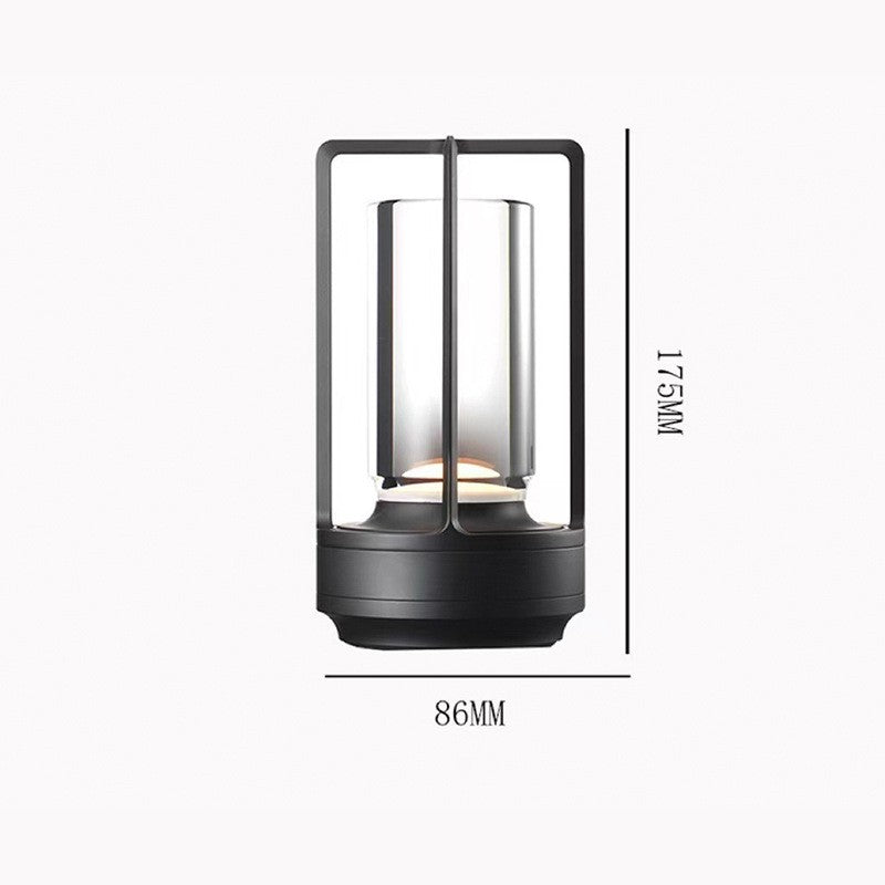 Retro Japanese LED Table Lamp, Dimmable USB Charging, Minimalist Metal Night Light for