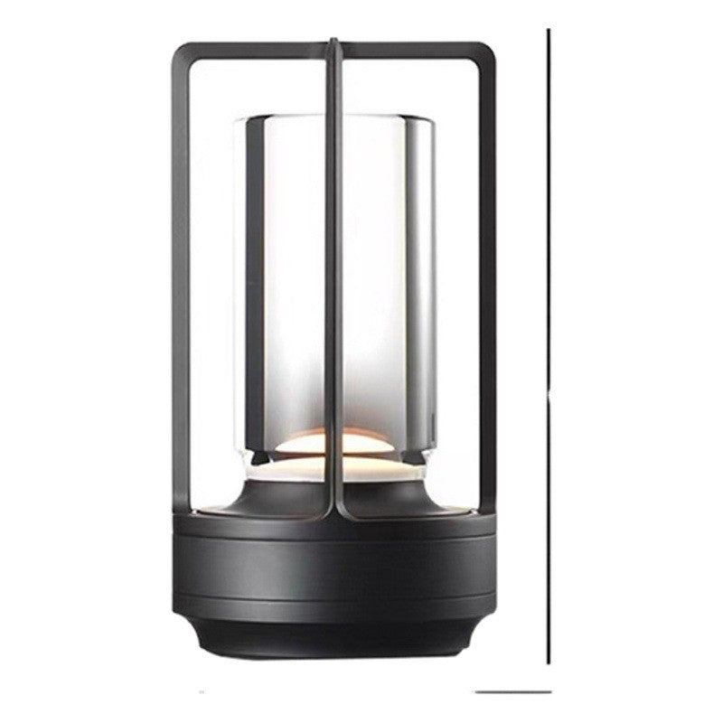 Retro Japanese LED Table Lamp, Dimmable USB Charging, Minimalist Metal Night Light for