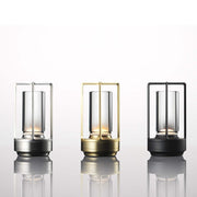 Retro Japanese LED Table Lamp, Dimmable USB Charging, Minimalist Metal Night Light for