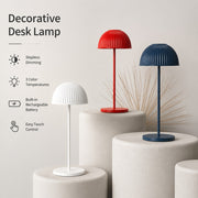 LED Rechargeable Table Lamp, Dimmable Bedside Night Light, Modern Decor for Bedroom Desk