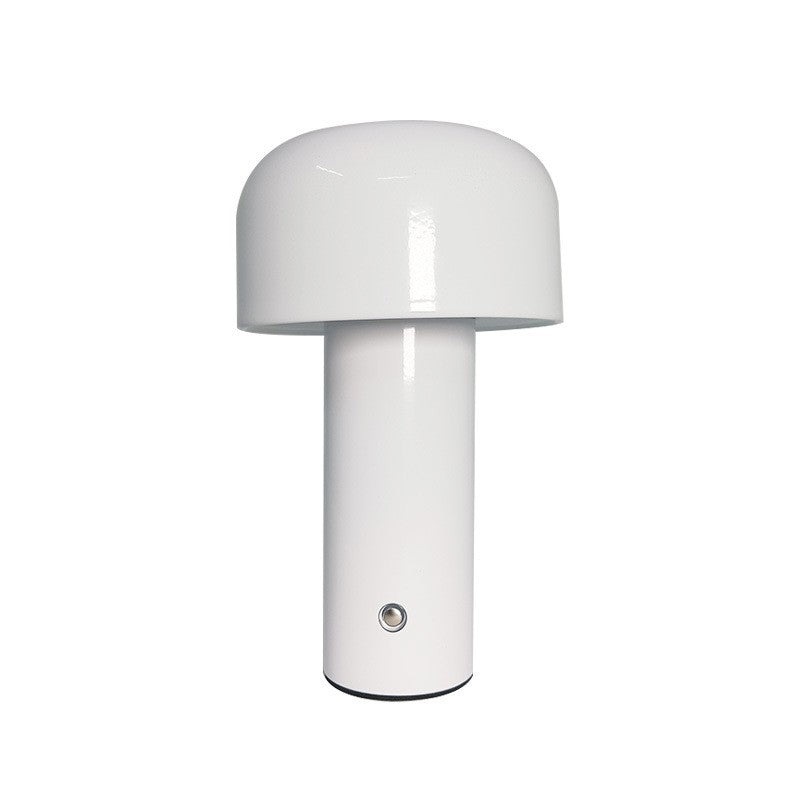 Wireless LED Table Lamp, Modern Simple Bedside Lamp, Metal Base, Yellow
