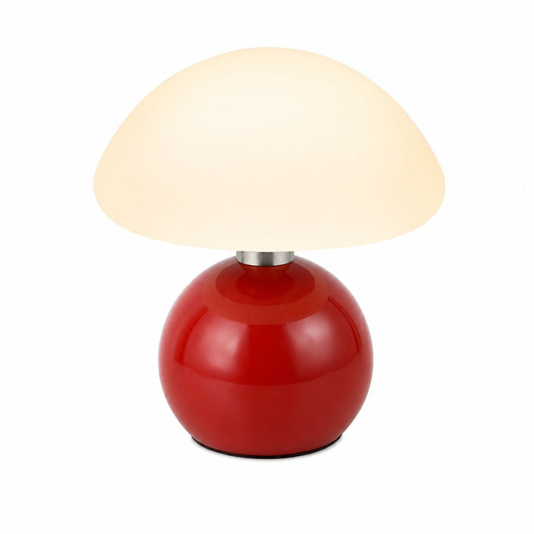 French Cream Style LED Table Lamp, Bedside Night Light, Scandinavian Romantic Decor, Touch – Red