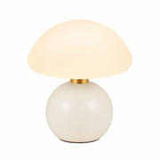French Cream Style LED Table Lamp, Bedside Night Light, Scandinavian Romantic Decor, Touch – White