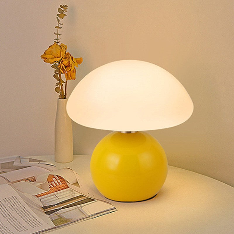 French Cream Style LED Table Lamp, Bedside Night Light, Scandinavian Romantic Decor, Touch