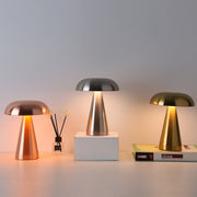 Mushroom Desk Lamp, Metal Rechargeable Night Light, Bedroom Study Dorm Table Lamp