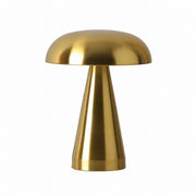 Mushroom Desk Lamp, Metal Rechargeable Night Light, Bedroom Study Dorm Table Lamp – Gold