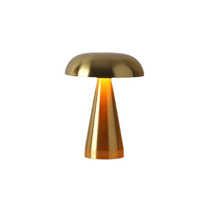 Mushroom Desk Lamp, Metal Rechargeable Night Light, Bedroom Study Dorm Table Lamp