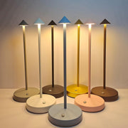 LED Table Lamp for Bedroom, Modern Simple Metal Desk Lamp, Wireless
