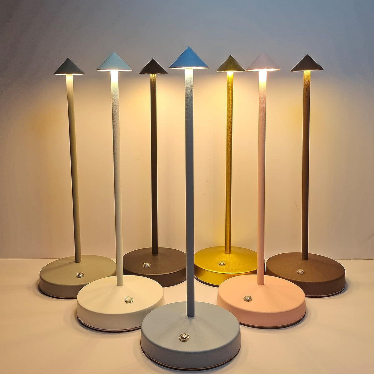 LED Table Lamp for Bedroom, Modern Simple Metal Desk Lamp, Wireless