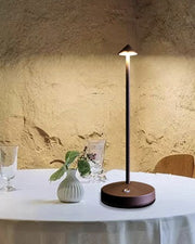 LED Table Lamp for Bedroom, Modern Simple Metal Desk Lamp, Wireless