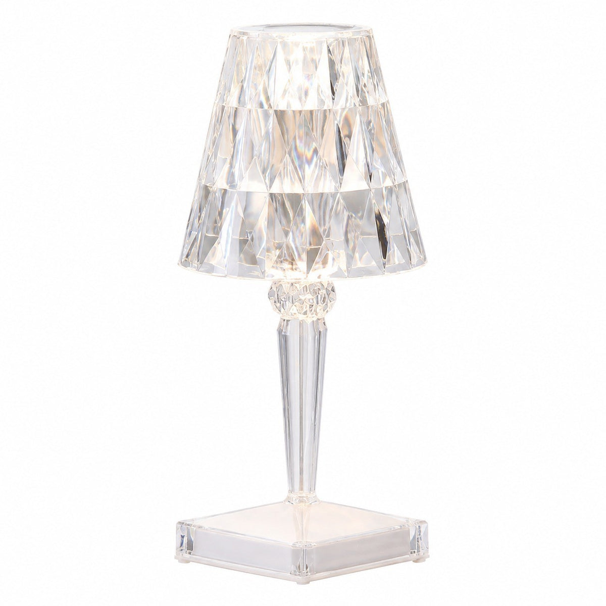 Diamond Crystal Touch Table Lamp, Dimmable Night Light, RGB Color Changing, Bedroom Decor – Diamond lamp three colors + stepless dimming