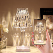 Diamond Crystal Touch Table Lamp, Dimmable Night Light, RGB Color Changing, Bedroom Decor