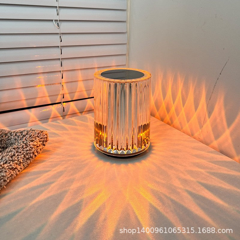 LED Tap Night Light, Dimmable Bedside Lamp, Rechargeable, 16 Color, Modern Minimalist Table