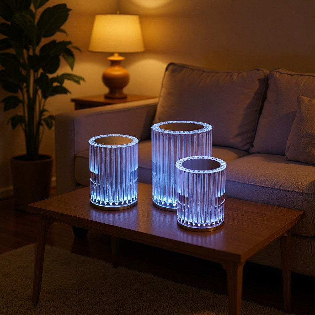 LED Tap Night Light, Dimmable Bedside Lamp, Rechargeable, 16 Color, Modern Minimalist Table
