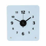 Time Postcard Table Clock, Frameless 3 mm Panel, Modern Decor for Living Room Study Wall – Time Postcard, Light Blue, Tabletop Only