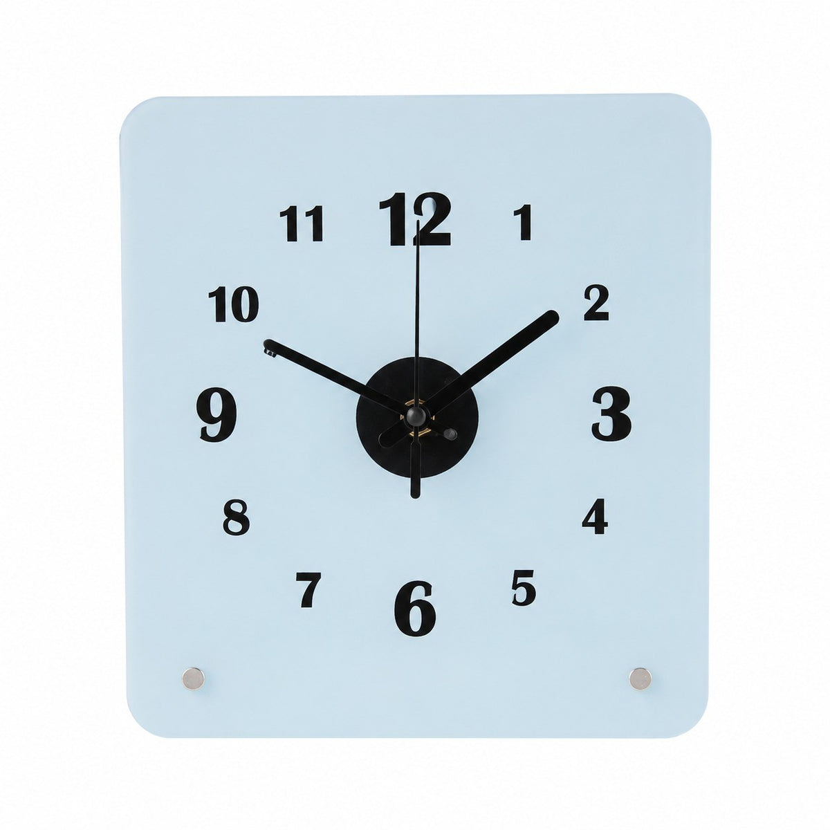 Time Postcard Table Clock, Frameless 3 mm Panel, Modern Decor for Living Room Study Wall – Time Postcard, Light Blue, Tabletop Only