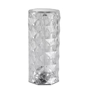 Rose Crystal Table Lamp, 16-Color Rechargeable, Touch Control, Romantic Bedroom Night Light