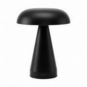 Metal Mushroom Table Lamp, USB Rechargeable Night Light, Touch Dimming, Eye-Protection, for – Mushroom style-black