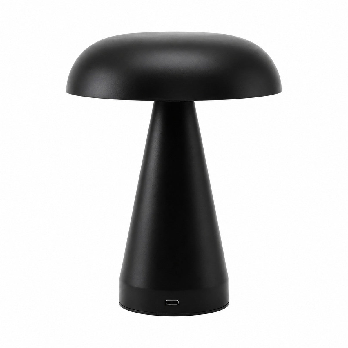 Metal Mushroom Table Lamp, USB Rechargeable Night Light, Touch Dimming, Eye-Protection, for – Mushroom style-black