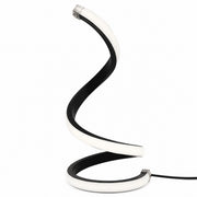 Modern Spiral Desk Lamp, Adjustable LED USB Powered, Light Luxury, EU CE Certified Table – Baseless black