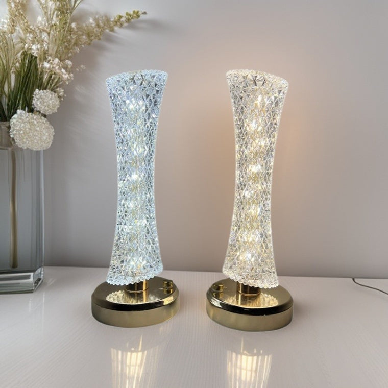 Crystal LED Desk Lamp, Touch Night Light, Eye-Protection, Bedroom Decor, Gift Table Lamp