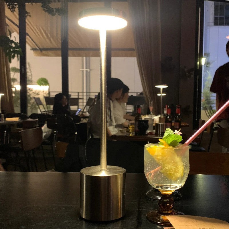 Rechargeable LED I-Shaped Table Lamp, Touch Night Light, Eye-Protecting Ambient Light, Bar
