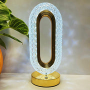 Crystal Table Lamp for Bedroom, Touch Night Light with Adjustable Brightness, Modern LED
