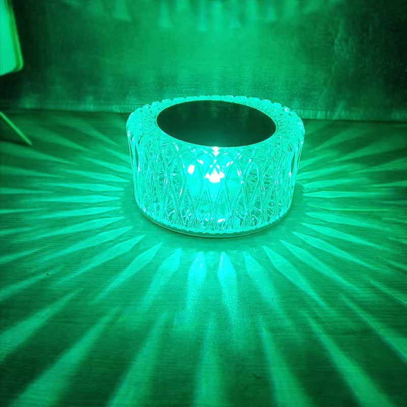 Crystal Bird's Nest Table Lamp, 3 Colors, LED Night Light, Touch Switch, Modern Bedroom