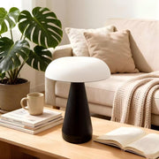 Metal Mushroom Table Lamp, USB Rechargeable Night Light, Touch Dimming, Eye-Protection, for