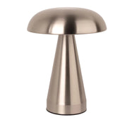Metal Mushroom Table Lamp, USB Rechargeable Night Light, Touch Dimming, Eye-Protection, for