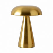 Metal Mushroom Table Lamp, USB Rechargeable Night Light, Touch Dimming, Eye-Protection, for – Mushroom style-gold