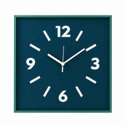 China Aluminum Frame Silent Wall Clock, Modern Dopamine Art, Battery Powered – Ink Green / Extra Large, 40 x 40 cm