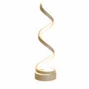 Modern Spiral Desk Lamp, Adjustable LED USB Powered, Light Luxury, EU CE Certified Table – With base, white