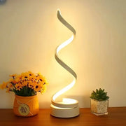 Modern Spiral Desk Lamp, Adjustable LED USB Powered, Light Luxury, EU CE Certified Table