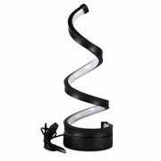 Modern Spiral Desk Lamp, Adjustable LED USB Powered, Light Luxury, EU CE Certified Table – With base black