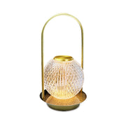 Retro Metal USB Night Light, Portable Table Lamp, Touch Switch, Acrylic Shade, Bedroom Decor