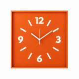 China Aluminum Frame Silent Wall Clock, Modern Dopamine Art, Battery Powered – Hermes Orange / Extra Large, 40 x 40 cm