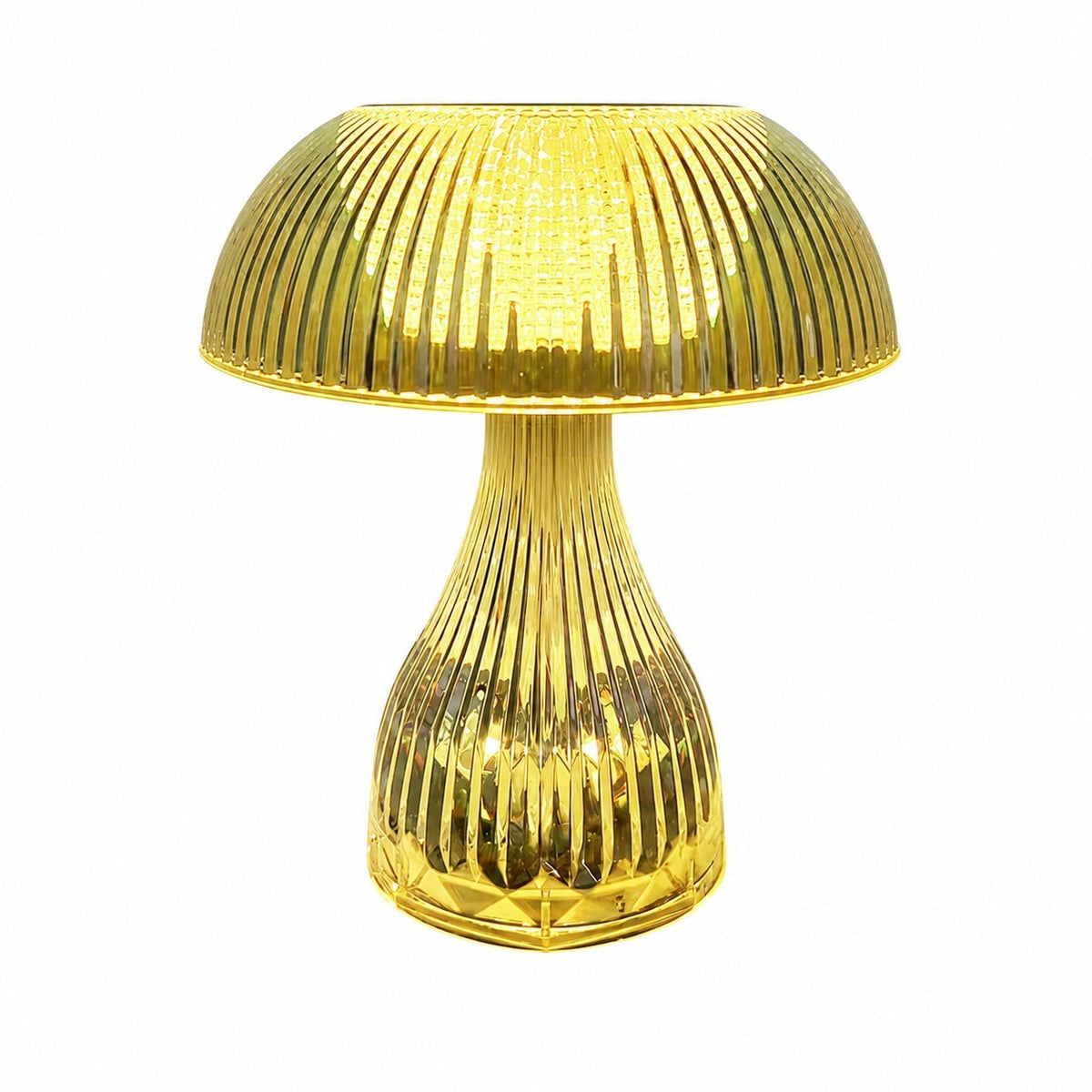 USB Rechargeable Crystal Table Lamp, Dimmable Color-Changing Night Light, Eye-Protection – Watermelon mushrooms, tri-color