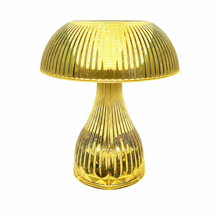 USB Rechargeable Crystal Table Lamp, Dimmable Color-Changing Night Light, Eye-Protection – Watermelon mushrooms, tri-color
