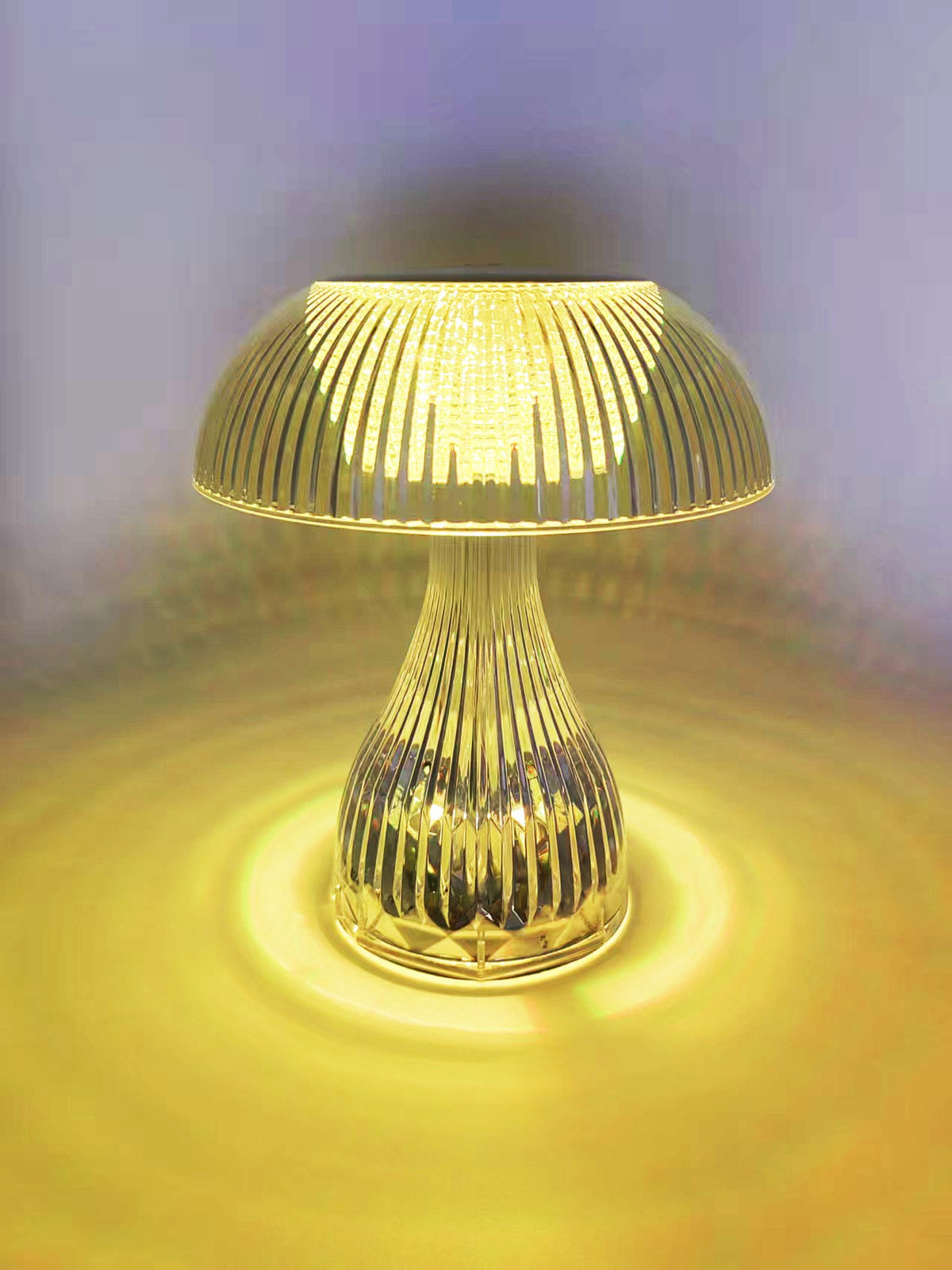 USB Rechargeable Crystal Table Lamp, Dimmable Color-Changing Night Light, Eye-Protection