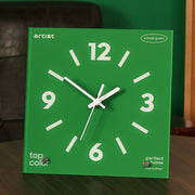 Klein Square Tabletop Clock, Frameless 3 mm Panel, Modern Minimalist Desk Decor Wall Clock