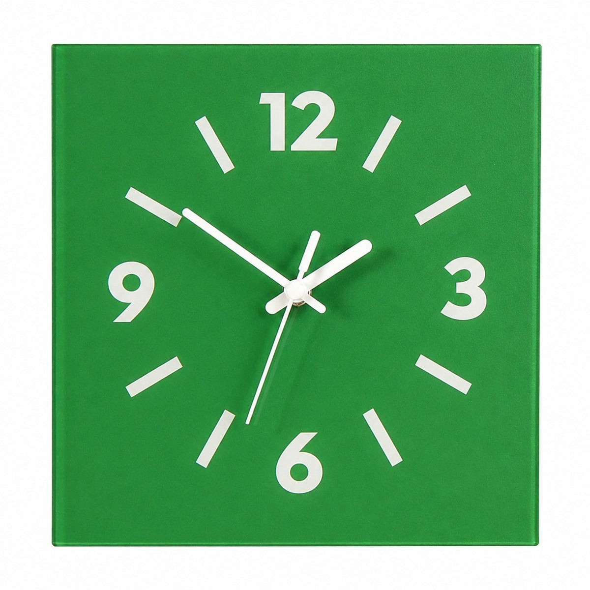 Klein Square Tabletop Clock, Frameless 3 mm Panel, Modern Minimalist Desk Decor Wall Clock – Scheele Green