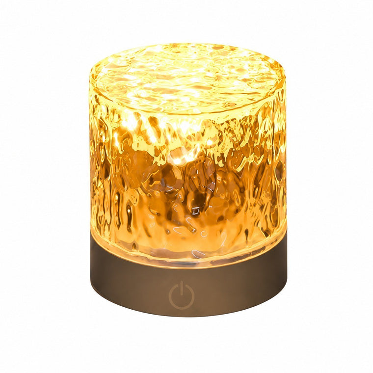 Water Ripple Night Light, Bedside Table Lamp, Stepless Dimming, Ambient Mood Projection – (plug-in remote control color-changing model)remote control 16 colors + auto-change + remote operated + plug-in use